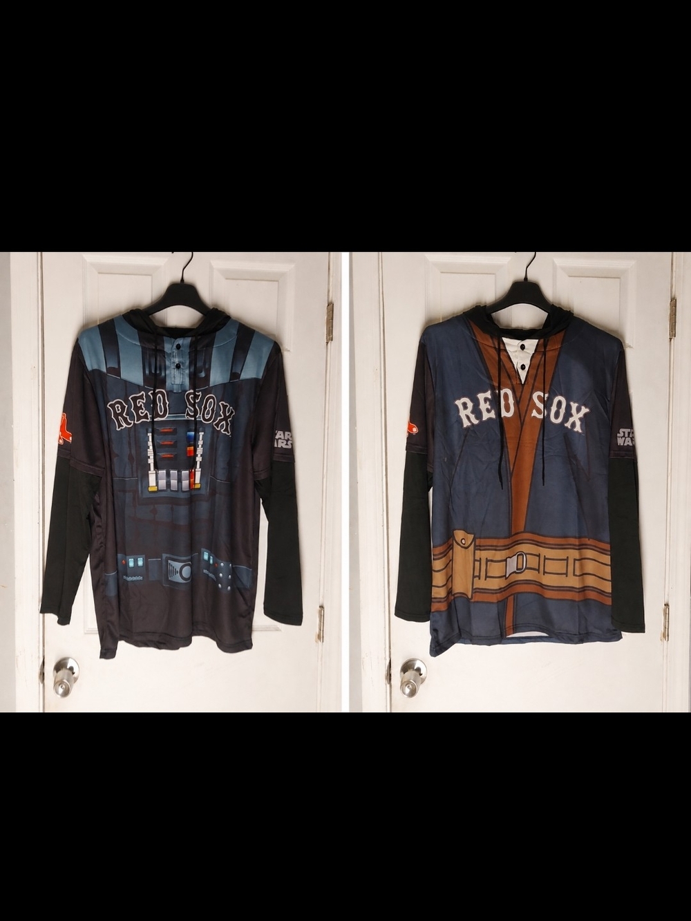 Red Sox Star Wars Graphic Long-Sleeve Hoodie Shirt SET - Star Wars Red Sox's
